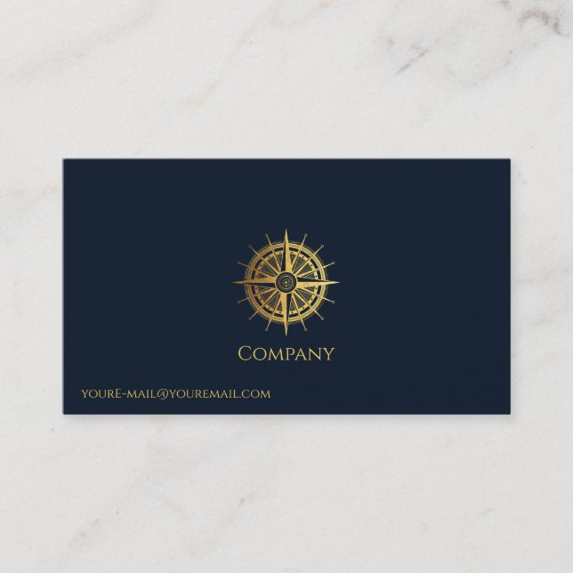 Gold Nautical Business Card (Front)