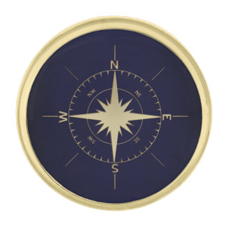 Gold Nautical Finish Lapel Pin