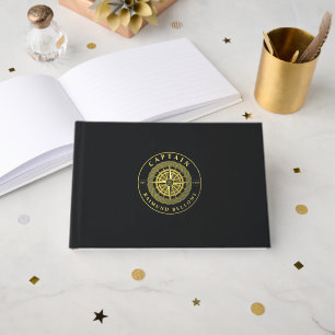 Gold Nautical Foil Guest Book