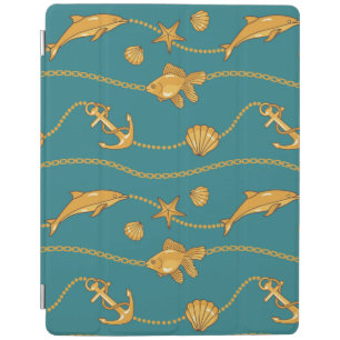 Gold Nautical Pattern iPad Smart Cover