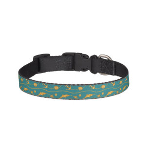 Gold Nautical Pattern Pet Collar