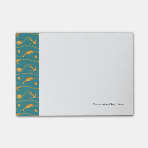 Gold Nautical Pattern Post-it Notes