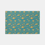 Gold Nautical Pattern Rug