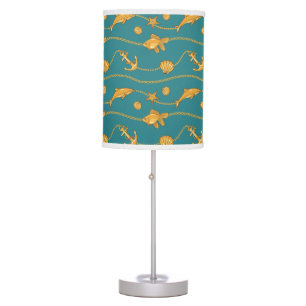 Gold Nautical Pattern Table Lamp