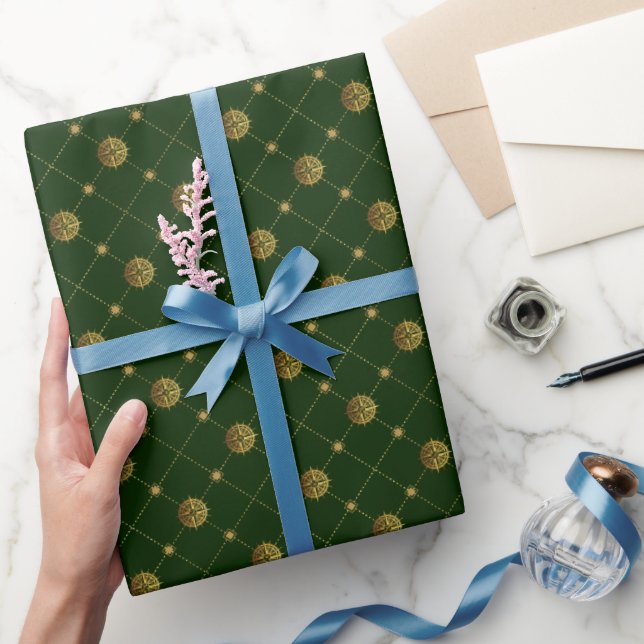 Gold Nautical Wrapping Paper (Gifting)