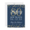 Gold Navy Blue 80th Birthday Save Date Confetti