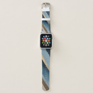 gold navy blue apple watch band