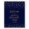 Gold & Navy Blue Confetti Retirement Party Welcome