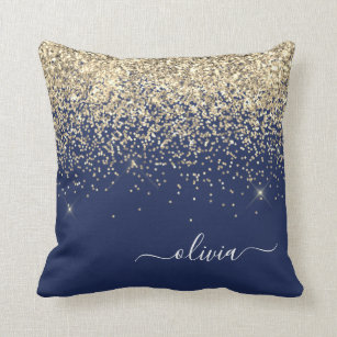 navy and silver pillows