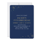 Gold & Navy | Cheers 75th Birthday Party Square