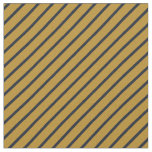 Gold &amp; Navy Stripes Fabric