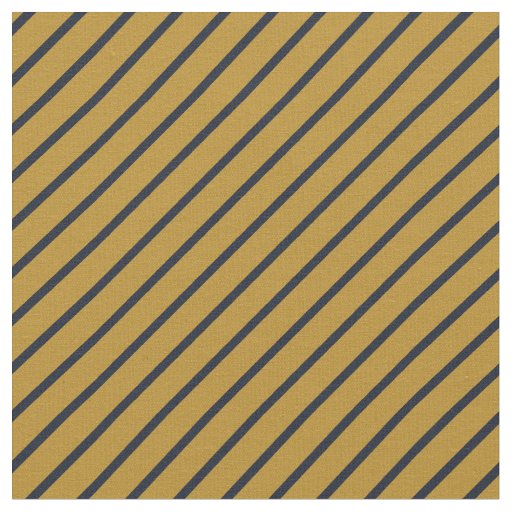 Gold & Navy Stripes Fabric
