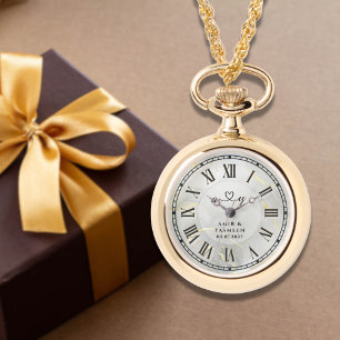 Gold Necklace Watch Pendant Keepsake Gift