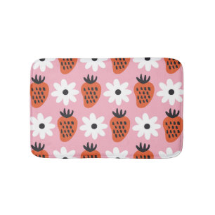 Gold neon, abstract colorful lights. bath mat