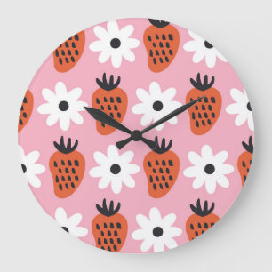 Gold neon, abstract colorful lights. large clock