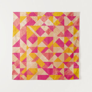 Gold neon background, colorful light effects. tapestry