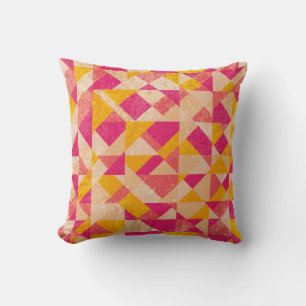 Gold neon background, colorful light effects. throw pillow