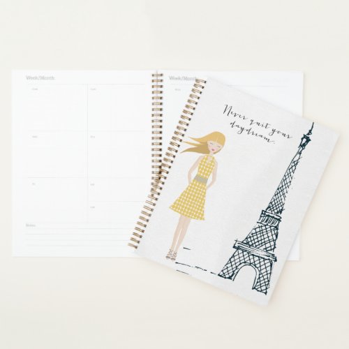 Gold Never Quit Your Daydream Quote Planner