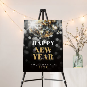 Gold New Year's Eve Party Foam Board