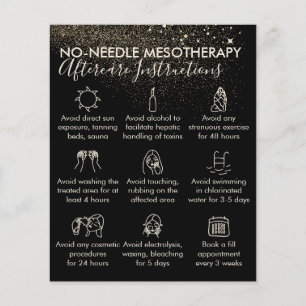 Gold No Needle Mesotherapy aftercare Budget Flyer
