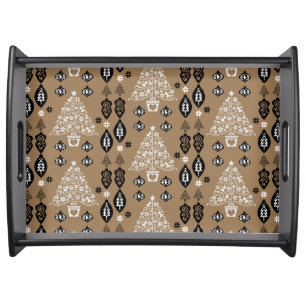 Gold Norwegian Christmas Home Decor Serving Tray