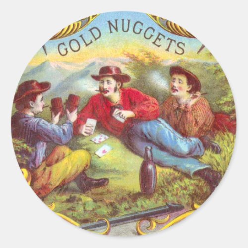 Gold Nuggets Antique Cigar Label 