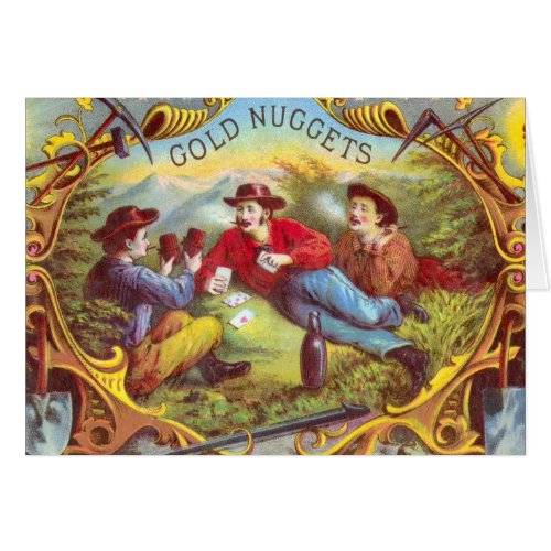 Gold Nuggets Antique Cigar Label 