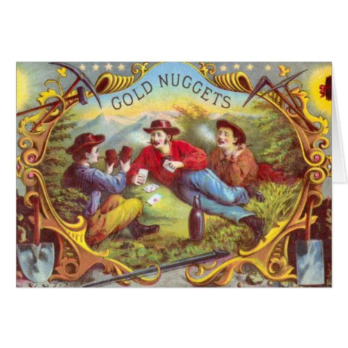 Gold Nuggets Antique Cigar Label 