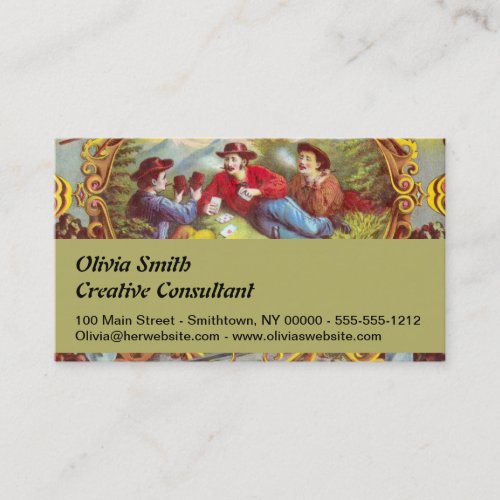 Gold Nuggets Antique Cigar Label  Business Card