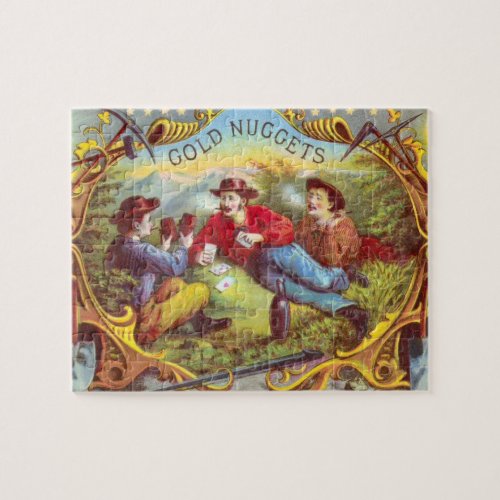 Gold Nuggets Antique Cigar Label  Jigsaw Puzzle