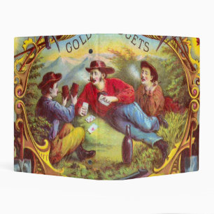 Gold Nuggets: Antique Cigar Label Wild West Art Mini Binder