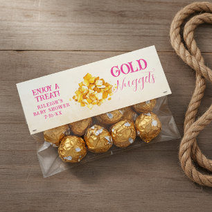Gold Nuggets Candy Baby Shower Favor Food Tag