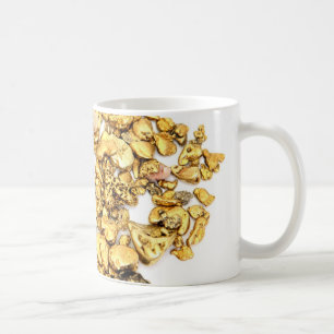 Gold Nuggets On White Coffee Mug