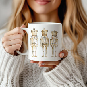 Gold Nutcracker Christmas Coffee Mug