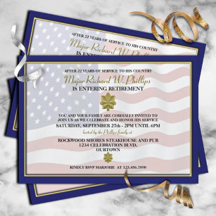 military retirement invitation templates