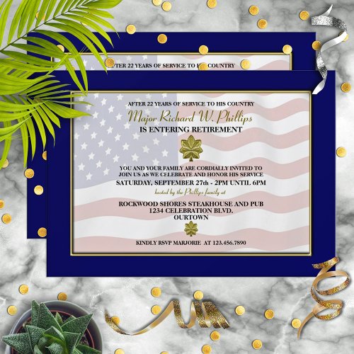 Gold Oak Leaf Military Retirement Party