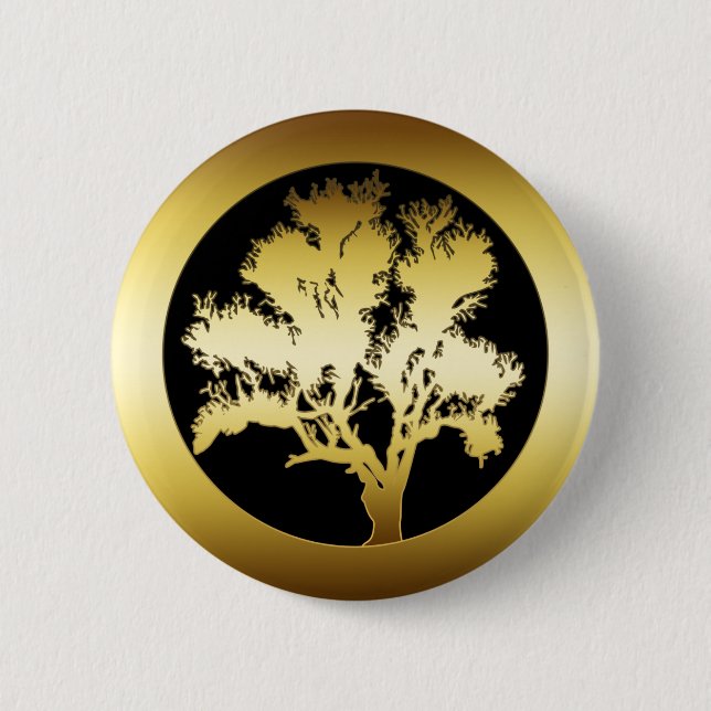 GOLD OAK TREE BUTTON (Front)