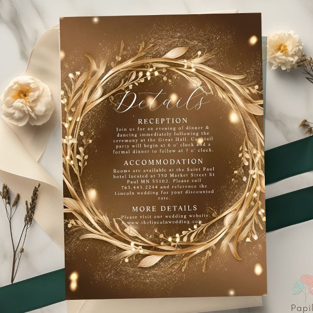 Gold of Love Romantic Glam Wedding Enclosure Card (Creator Uploaded)