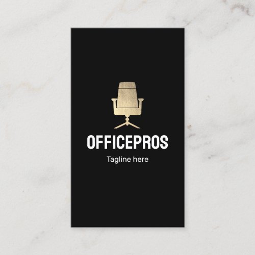 Gold Office Desk Chair  Home Office Design Business Card