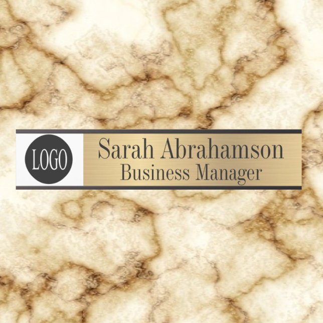 Gold Office Door Sign Long 10" Name Plate (Creator Uploaded)