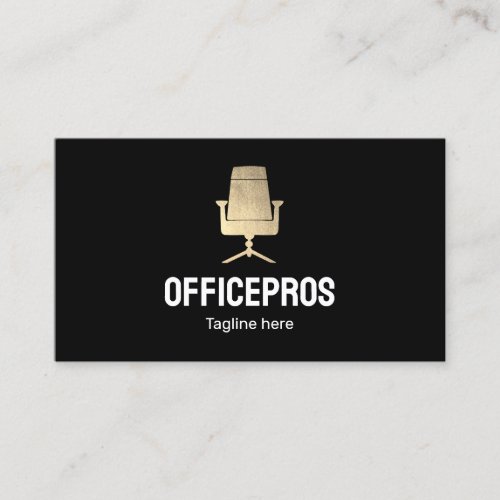 Gold Office Furniture Business Card