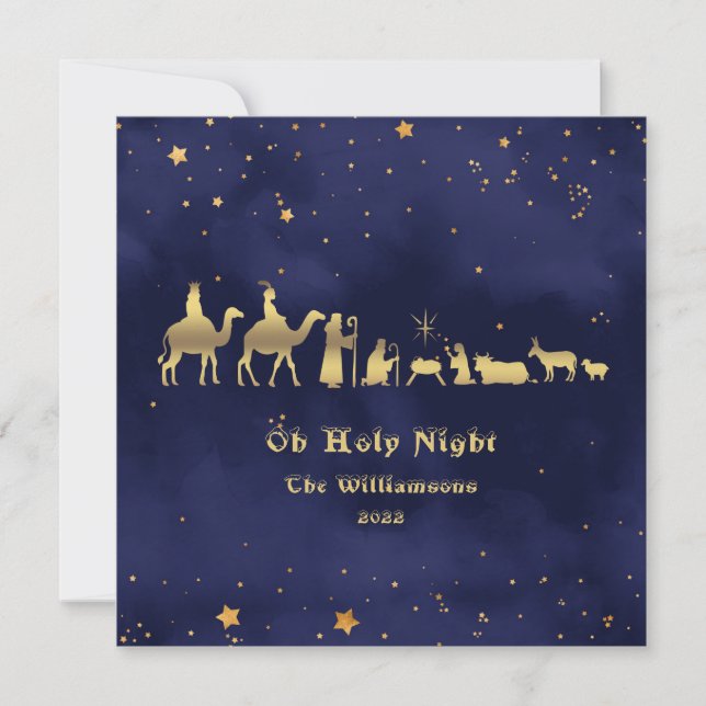 Gold Oh Holy Night Christmas Customized  (Front)