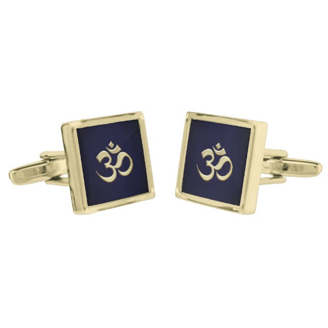Gold Ohm Cufflinks (Angled)