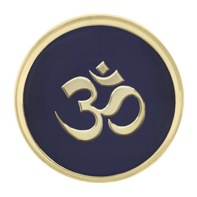 Gold Ohm Finish Lapel Pin (Front)