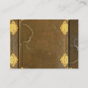 Gold & Old Book Cover Business Card