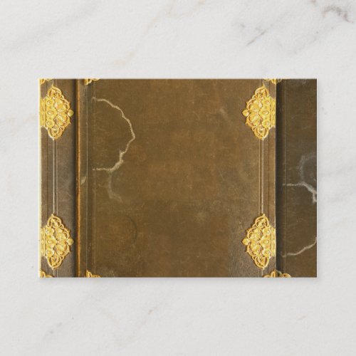 Gold &amp; Old Book Cover Business Cards
