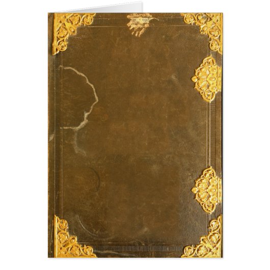 Gold & Old Book Cover Cards (Front)