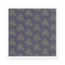 Gold Old Fashioned Unicycle Line Drawing Navy Blue Napkins
