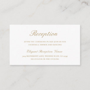 Gold Old Money Elegant Wedding Enclosure Card