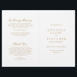 Gold Old Money Elegant Wedding Program<br><div class="desc">An elegant and timeless design.</div>